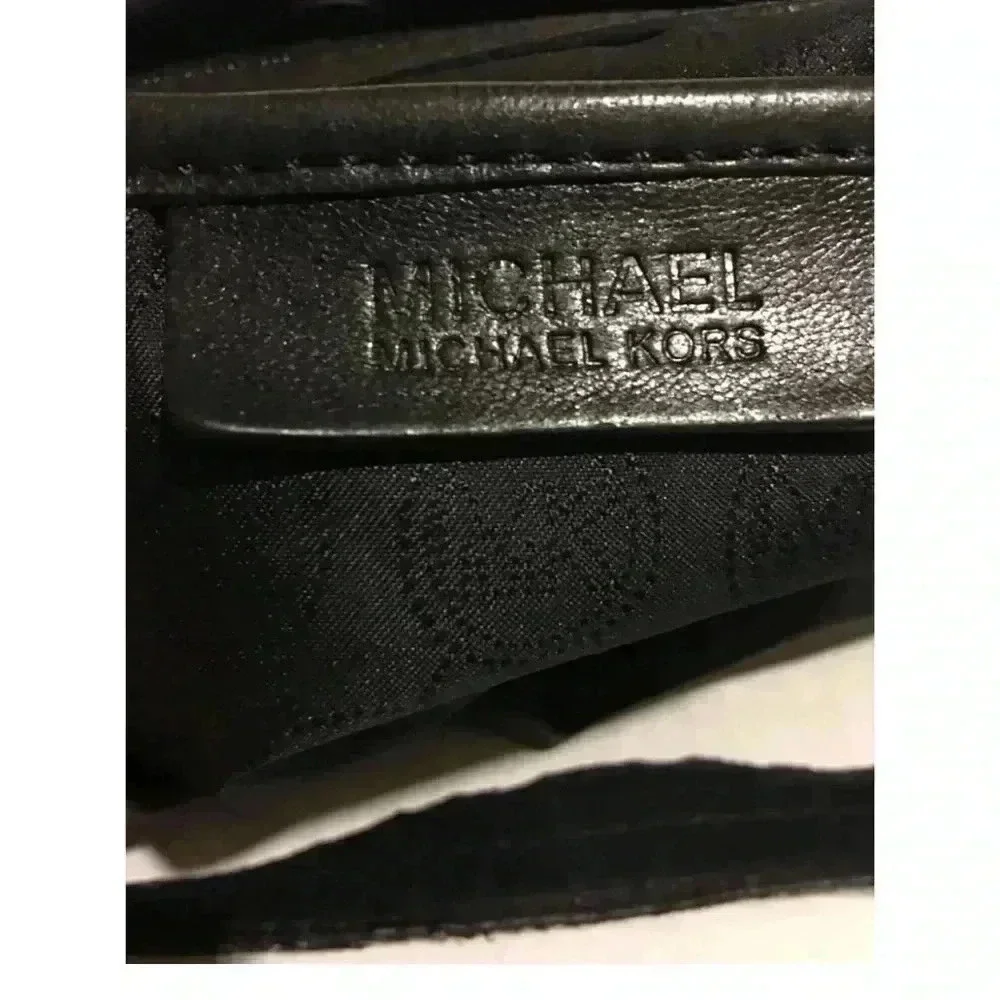 Michael kors black leather hobo handbag